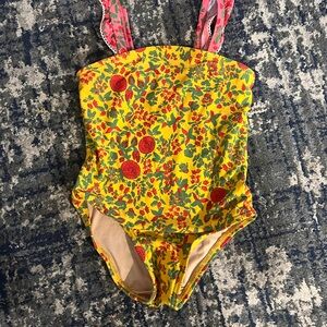 Floral Yellow One-Piece Swimsuit